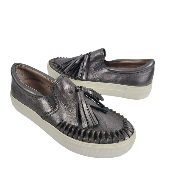 JSlides Aztec Pewter Platform Tassel Sneaker 6M - Picture 1 of 11